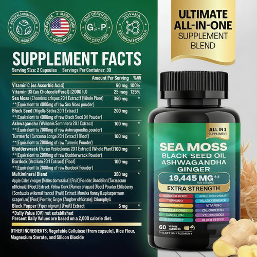 BetterLyfe Sea Moss & Shilajit Capsules