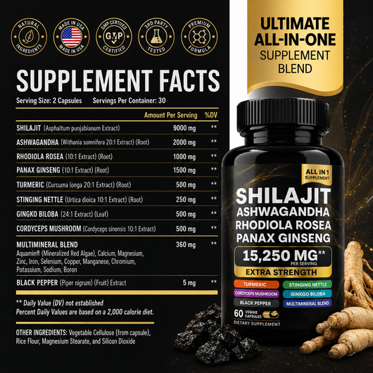 BetterLyfe Sea Moss & Shilajit Capsules
